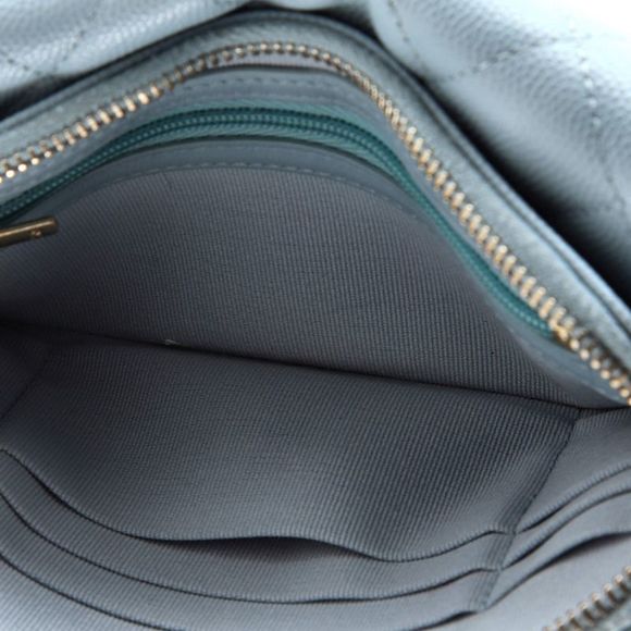 Chanel Classic Flap Phone Holder with Chain Quilted Caviar Blue - Picture 6 of 8